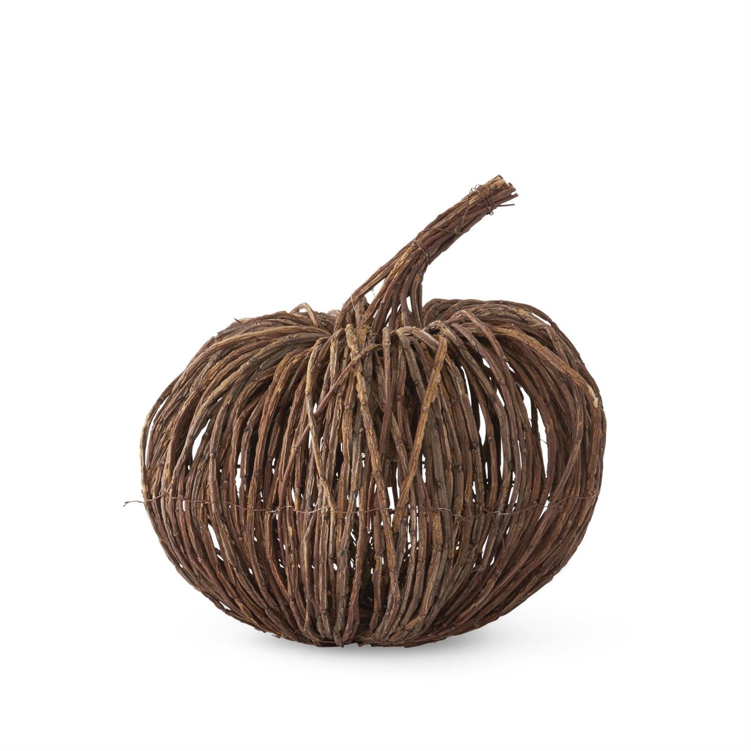 12.75 Inch Woven Vine Pumpkin