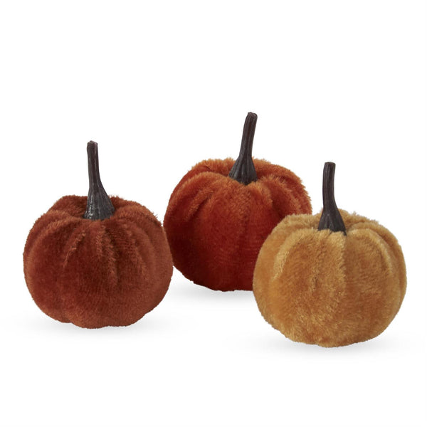 11 Inch Craft Bag of Mini Brown Orange & Yellow Pumpkins (24pc)