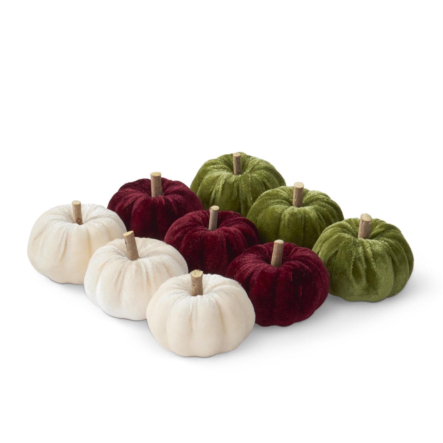 2.5 Inch Burgundy Cream & Green Velvet Filler