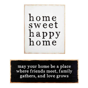 HOME PLAQUES 2 Style Options