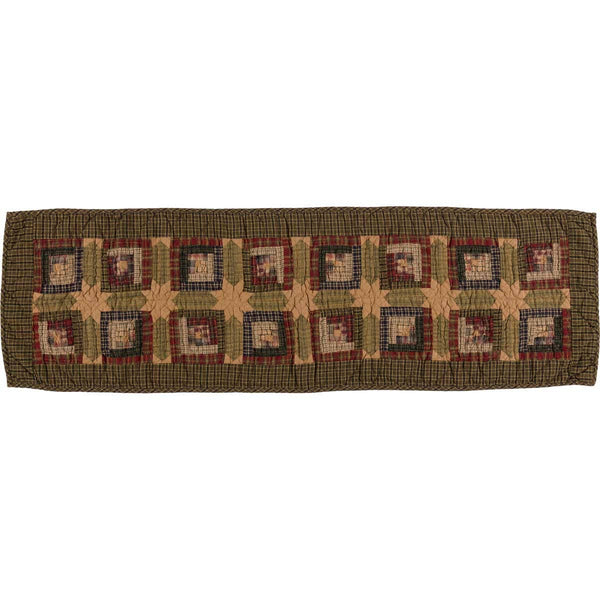Tea Cabin Patchwork Log Cabin Quilted Table Runner 13x48