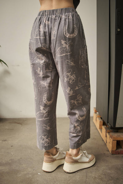 36942P - Western Motif Wide Leg Pants