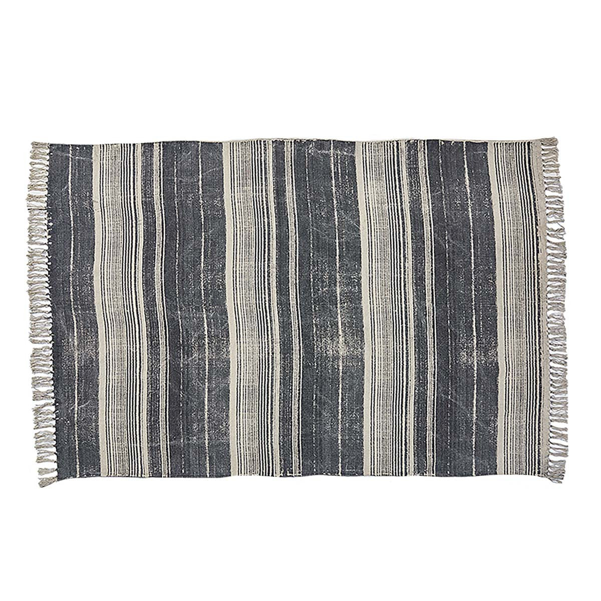 Paintbrush Stripe Slate Rug 4'x6'