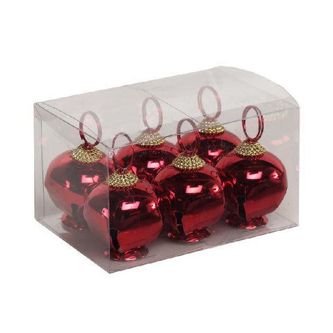 3 INCH RED JINGLE BELL PLACE CARD HOLDER