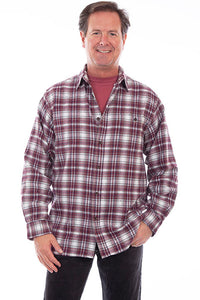 Scully Men's 100% Cotton Flannel Shirt in Two Colors