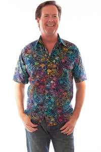 Scully Men's Batik Rainbow Shirt