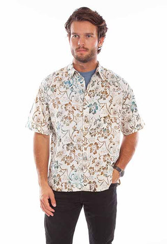 Scully Men's Batik Floral Shirt
