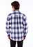 Scully Men's Cotton Flannel Shirt in Blue-White
