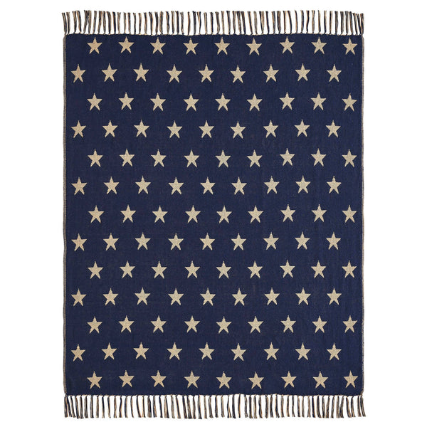 Patriotic Star Woven Throw Blanket 50x60 Americana