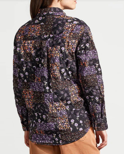 TRIBAL  QUILTED FLORAL PRINT SHACKET