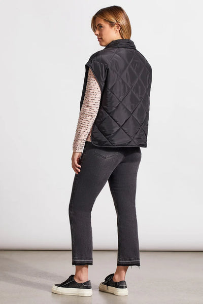 Tribal PACKABLE VEST WITH GROSS GRAIN TRIM