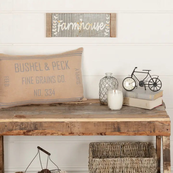 Grace Feed Grain Sack Pillow 14x22
