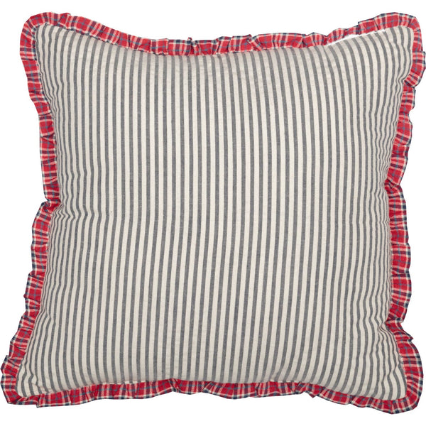 Red White Blue Applique Star Throw Pillow 12x12 (Hatteras)