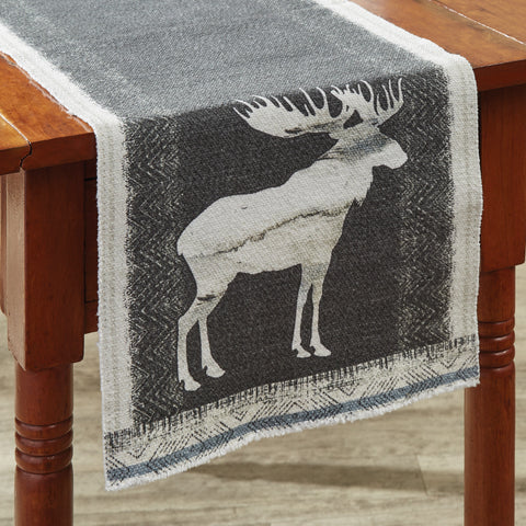 INTO THE WOODS MOOSE TABLE RUNNER