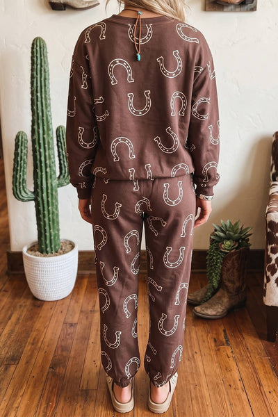 LDC Western Long Sleeve Silhouette Two Piece Pants Set