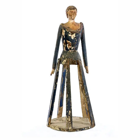 Wooden Figure On Stand