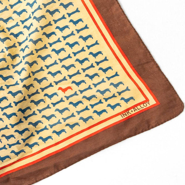 Olivia Square Scarf Dachshund Print Wholesale