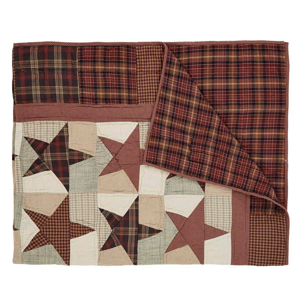 Abilene Star All Cotton Quilted Patchwork Throw Blank 55x70