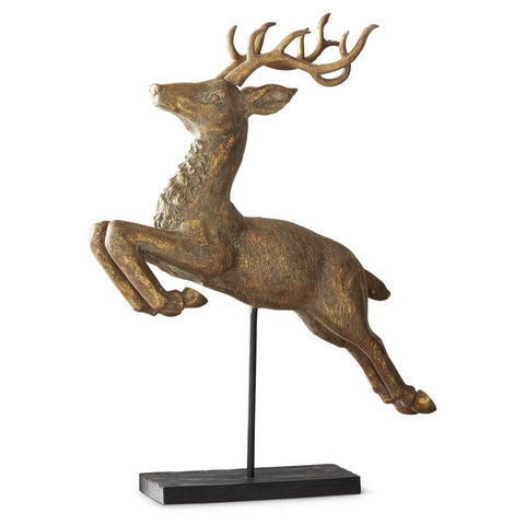 35 INCH GOLD FLYING REINDEER Pick up Only