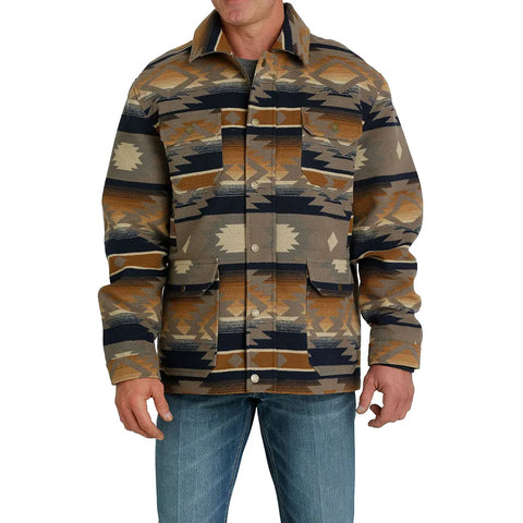 Cinch Men's Poly Wool Snap Front Frontier Coat - Multi