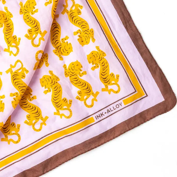 Olivia Square Scarf Tiger Print