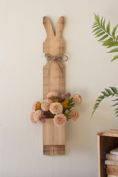 Recycled Pine Rabbit Wall Planter