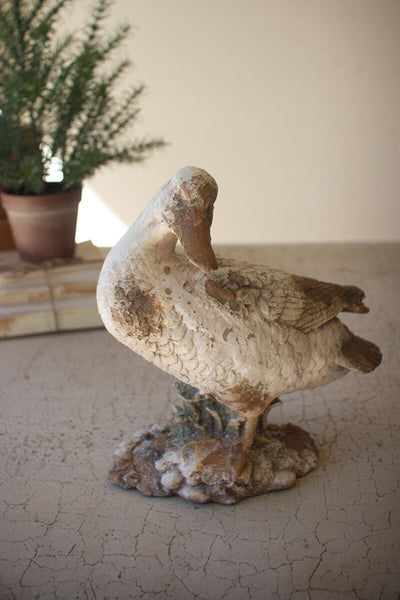 Faux Concrete Duck / Head To Side