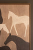 Framed Five Horses Painting