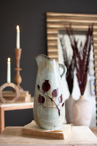 Ceramic Pitcher Vase with Handle