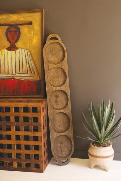 Dark Brown Giant Wood Tray