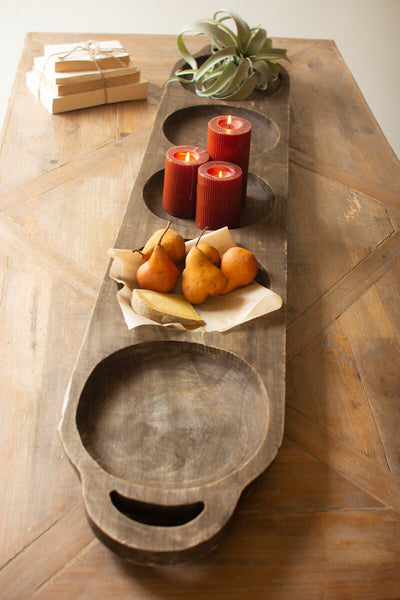 Dark Brown Giant Wood Tray