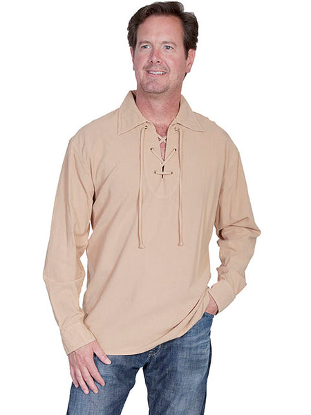 Scully Men's Lace Up Front Shirt in Three Colors