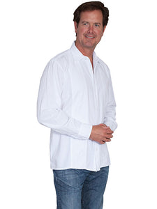 Scully Men's Lightweight Cotton Button Up in White