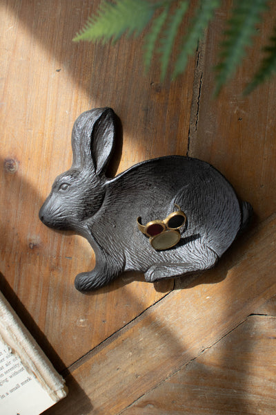 Cast Iron Easter Rabbit Trinket Tray