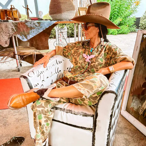 Rahya Eagle Bolo Blush Pink with Olive & Golden Yellow