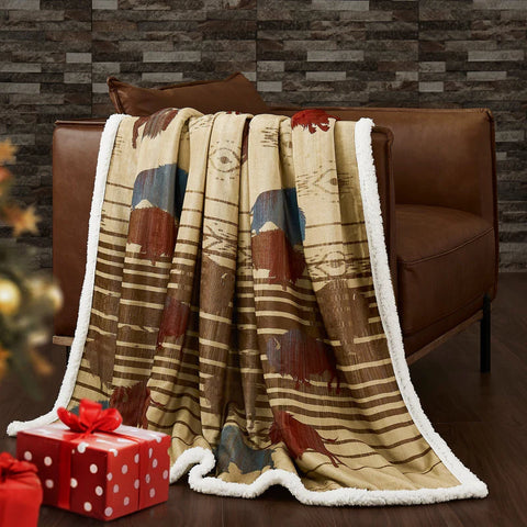 Home on the Range Campfire Sherpa Throw