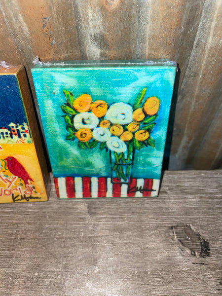 Small Canvas Painted Magnet