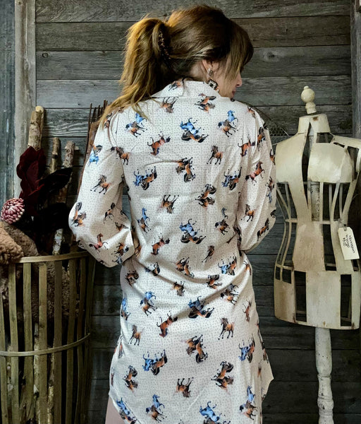 Wild Horse Collar Shirt-Dress