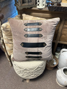 Large Throw Pillow with Buttons