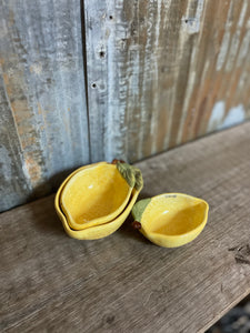 Stoneware Lemon Measuring Cups, Set of 4 by Creative Co-op
