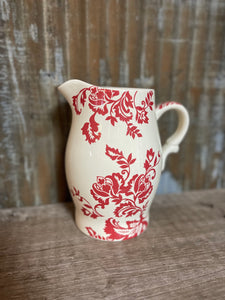 Red Floral Pitcher