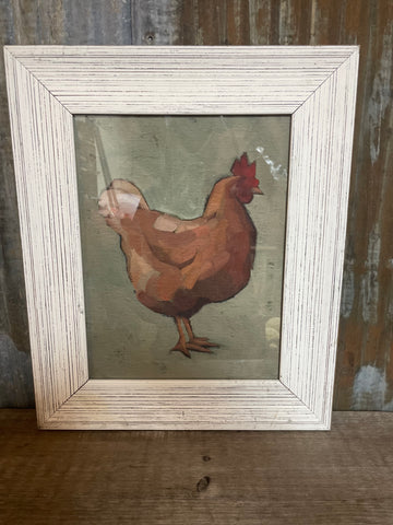 Chicken Painting Framed
