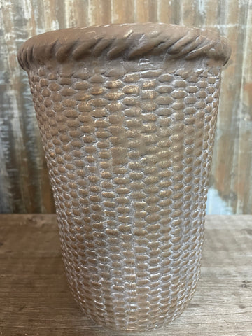 Terra-cotta Basket Weave Pot