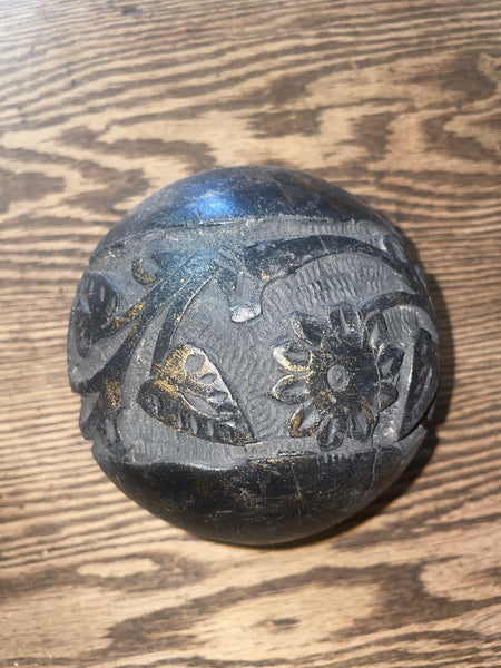Black Sphere Balls Carved -three styles