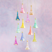 Rainbow Eiffel Tower Ornament - 12 choices