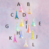 Rainbow Eiffel Tower Ornament - 12 choices