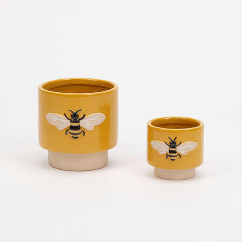 Bee Pot, 2 Options Stoneware, 2.75", 3.75"