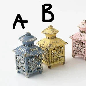 Pastel Pagoda Lantern, 5 Options Metal, 9.5"