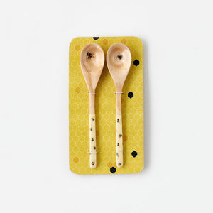 Bee Spoon, St/2, Wood, Gift Card, 6.5"