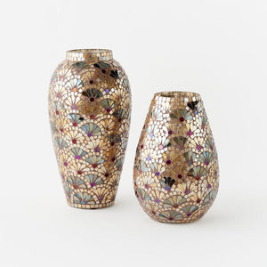 Mosaic Vase, 2 Size Options Glass, 11.5", 14.5"